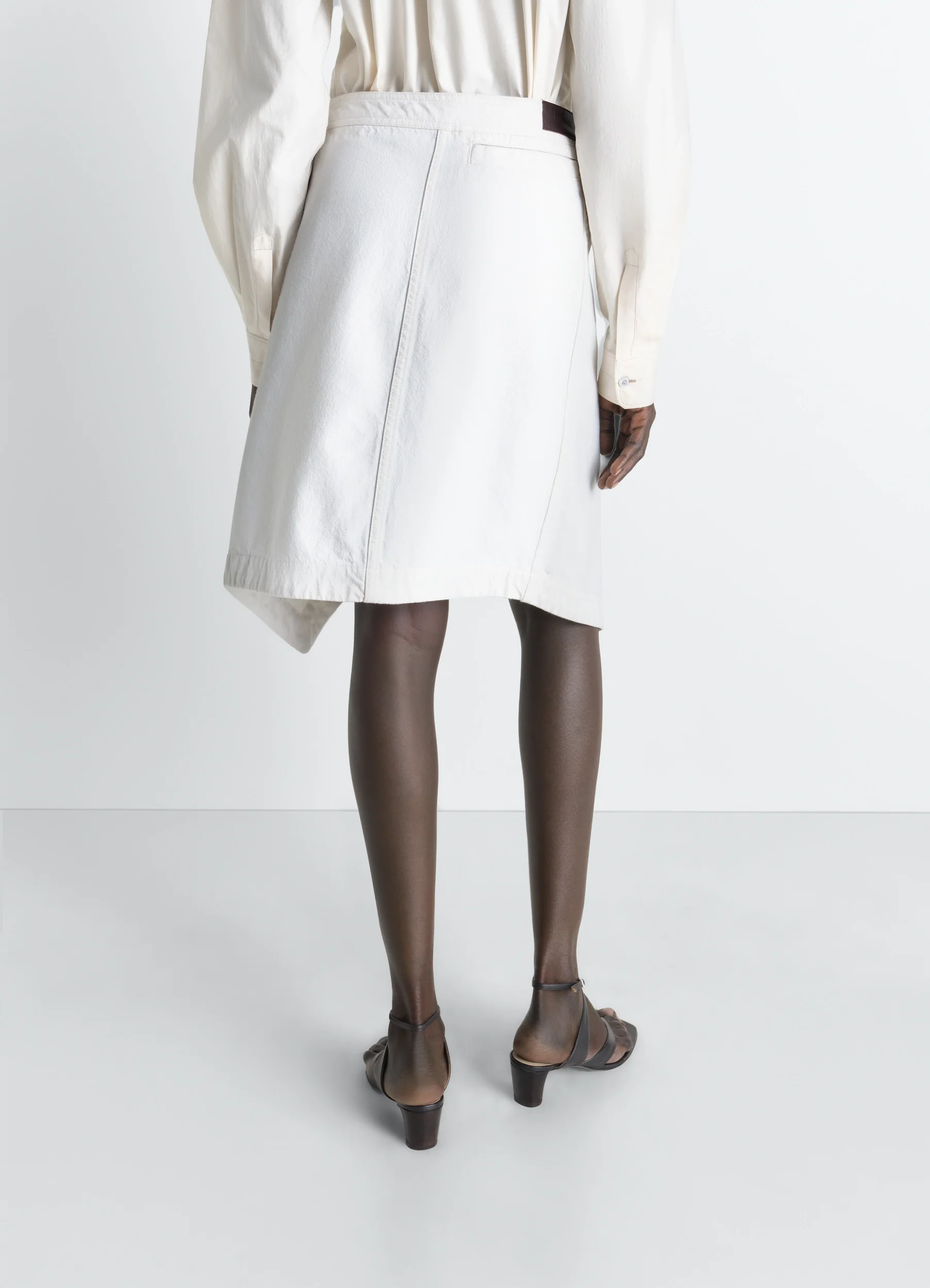 ASYMMETRIC SKIRT IN DENIM - Image 4