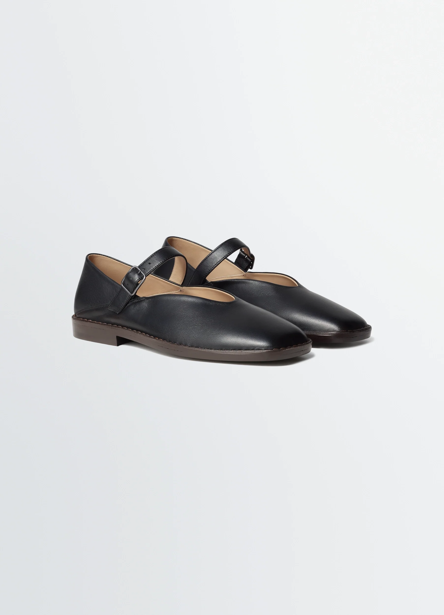 BALLERINA SHOES IN LEATHER - Image 3