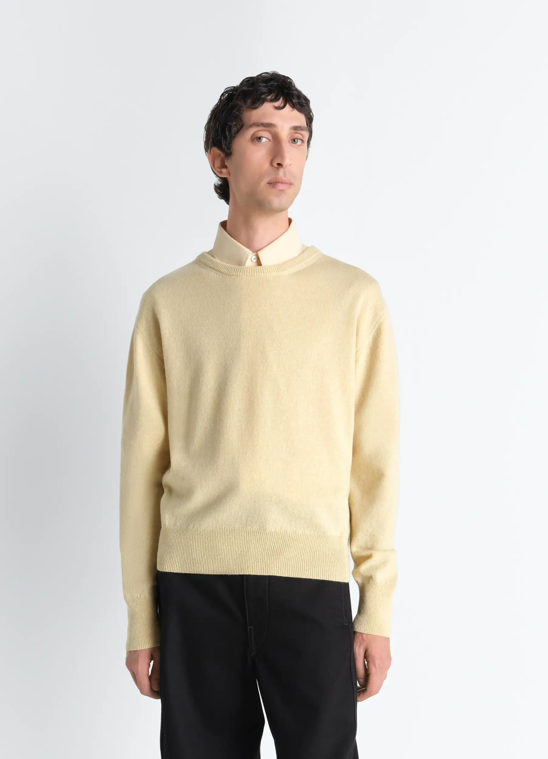 CREW NECK SWEATER IN CASHMERE WOOL - Image 4