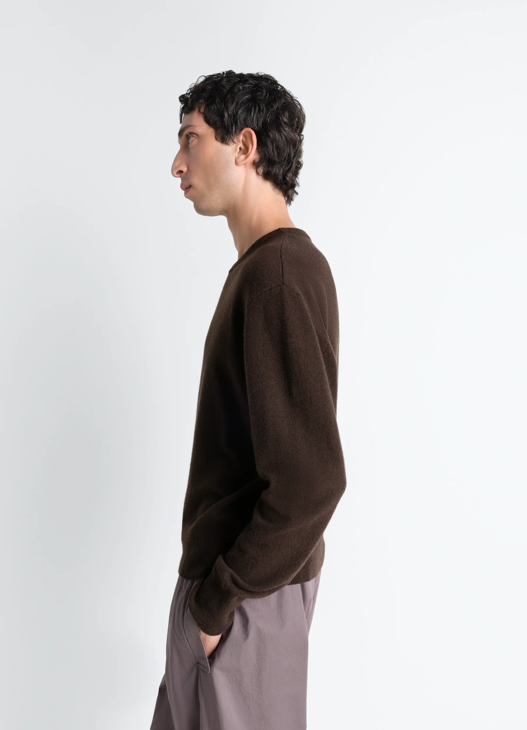 CREW NECK SWEATER IN CASHMERE WOOL - Image 5