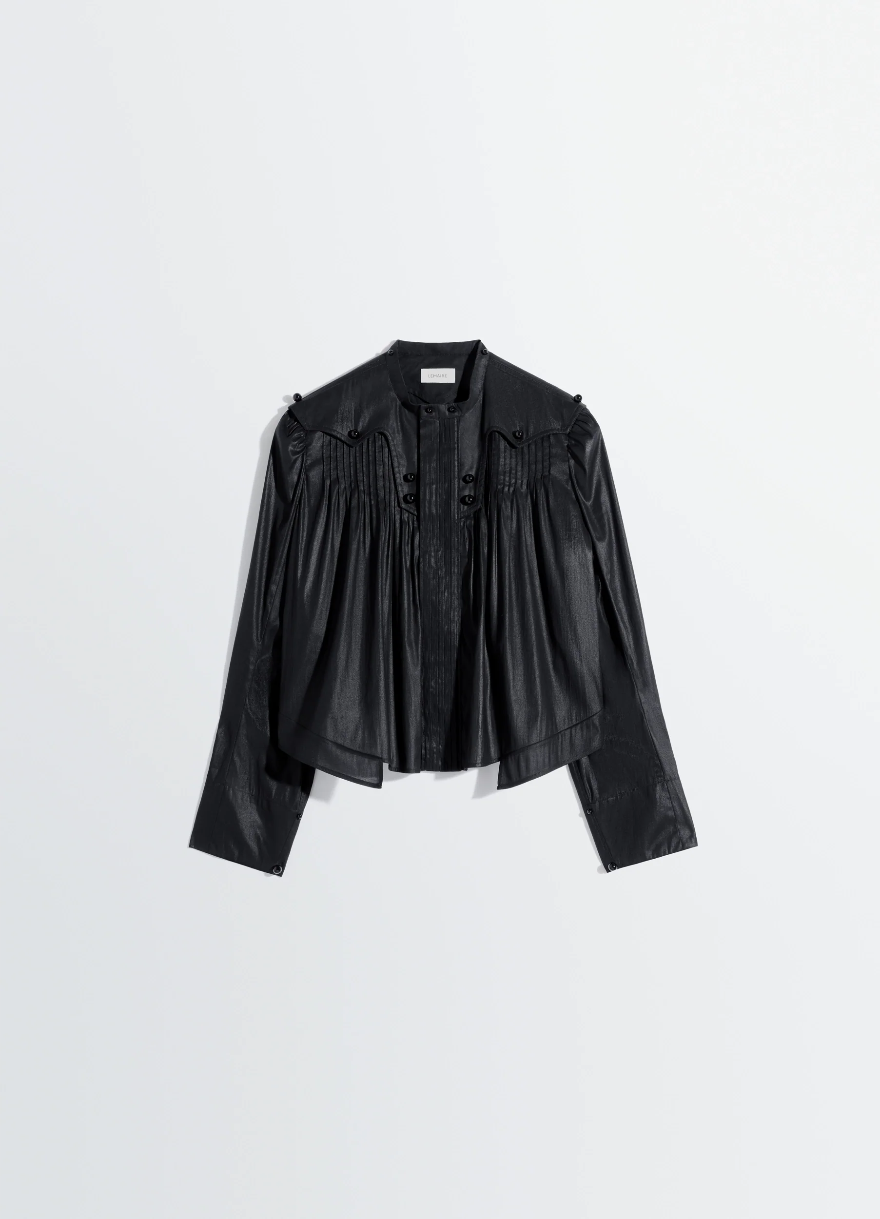 PLEATED BLOUSE IN CHINTZED TOILE - Image 6
