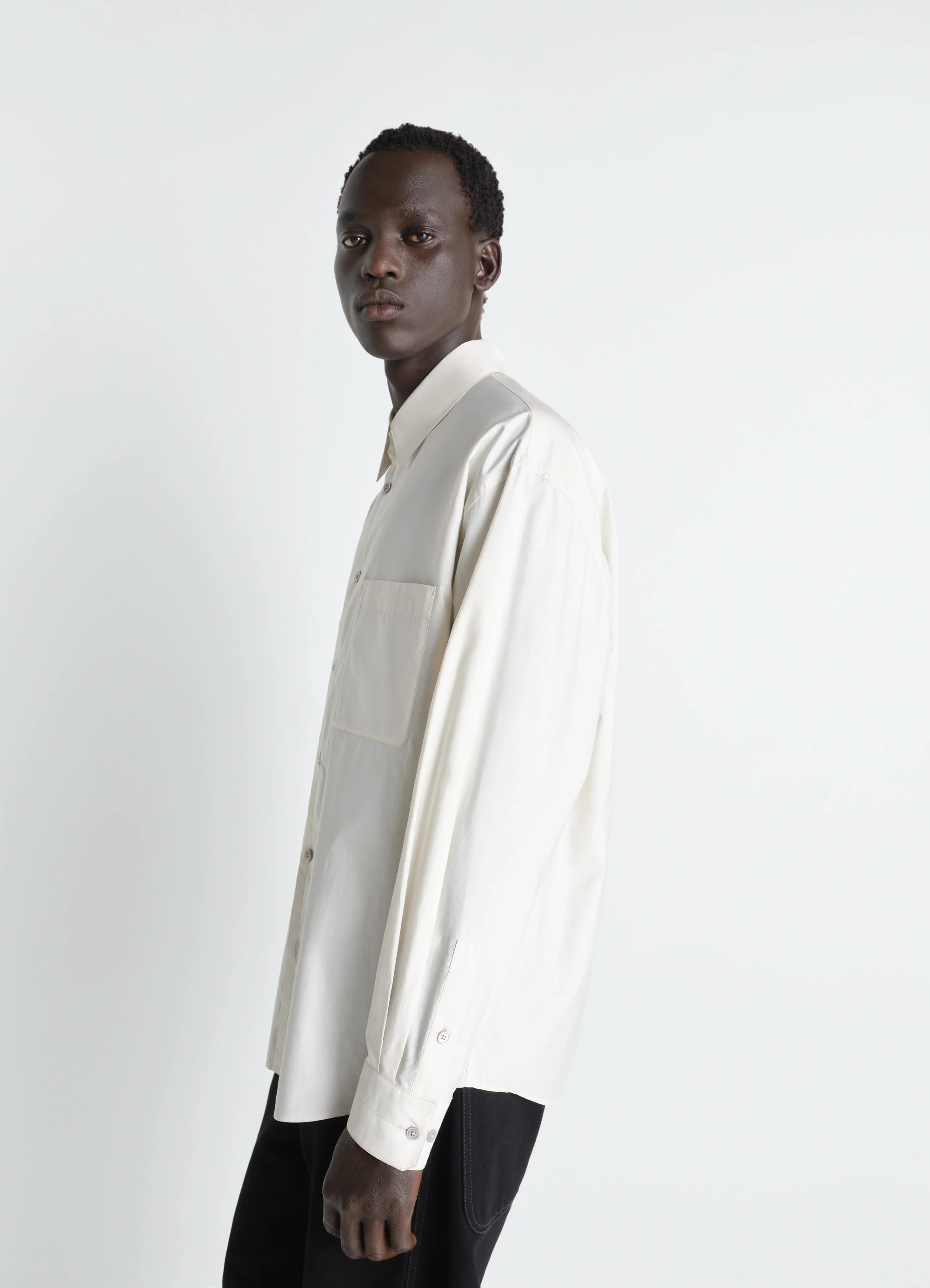 REGULAR SHIRT IN WASHED COTTON SILK - Image 3