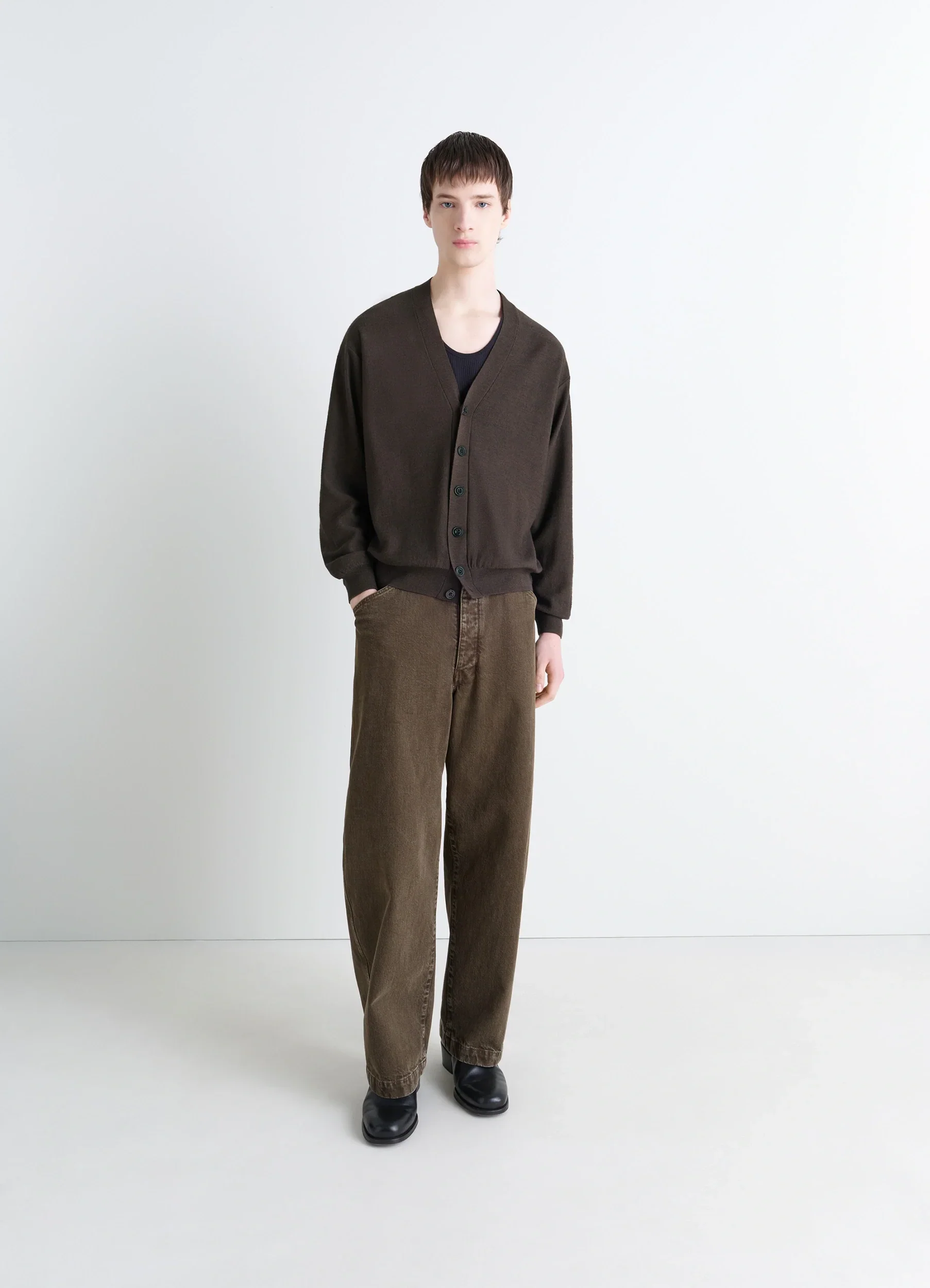 RELAXED TWISTED CARDIGAN IN MERINO BLEND - Image 4