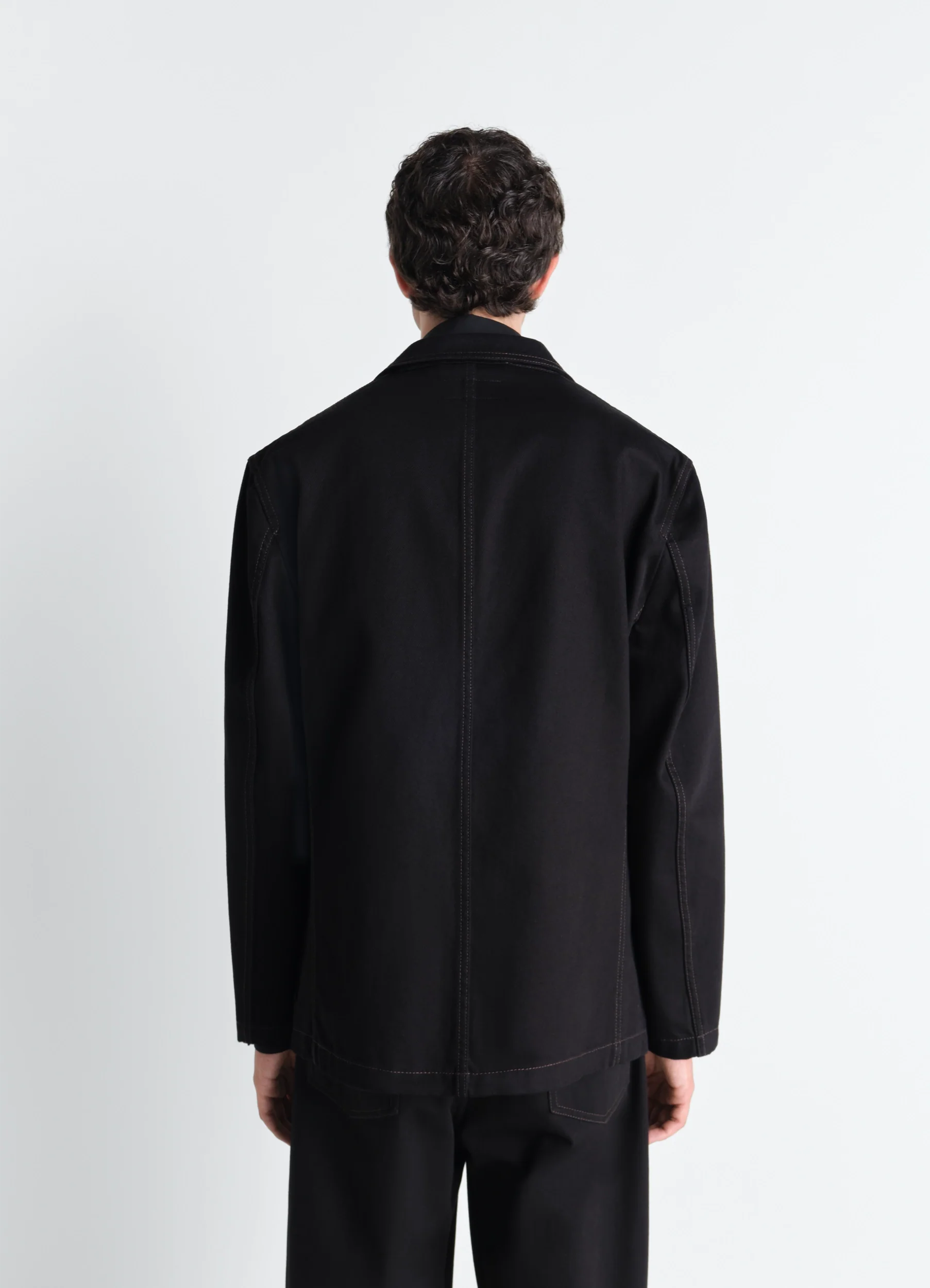 SINGLE BREASTED TAILORED JACKET IN DENIM - Image 6