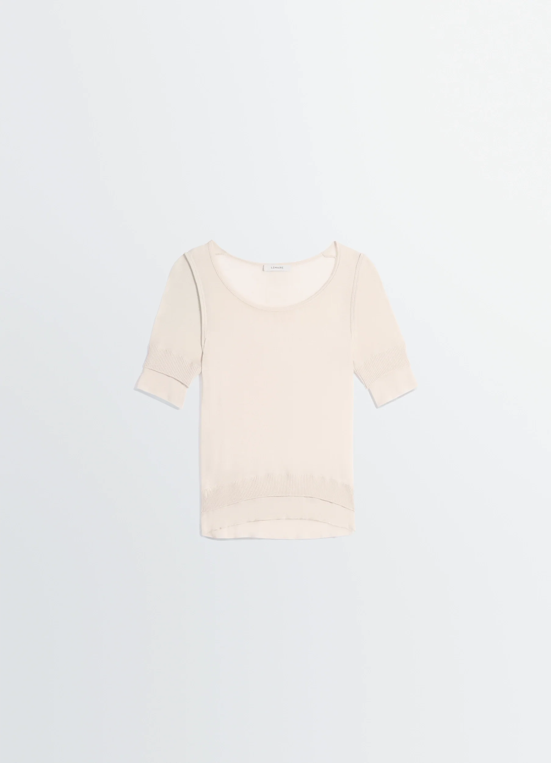 SEAMLESS TROMPE L'OEIL TOP IN VISCOSE SILK - Image 4