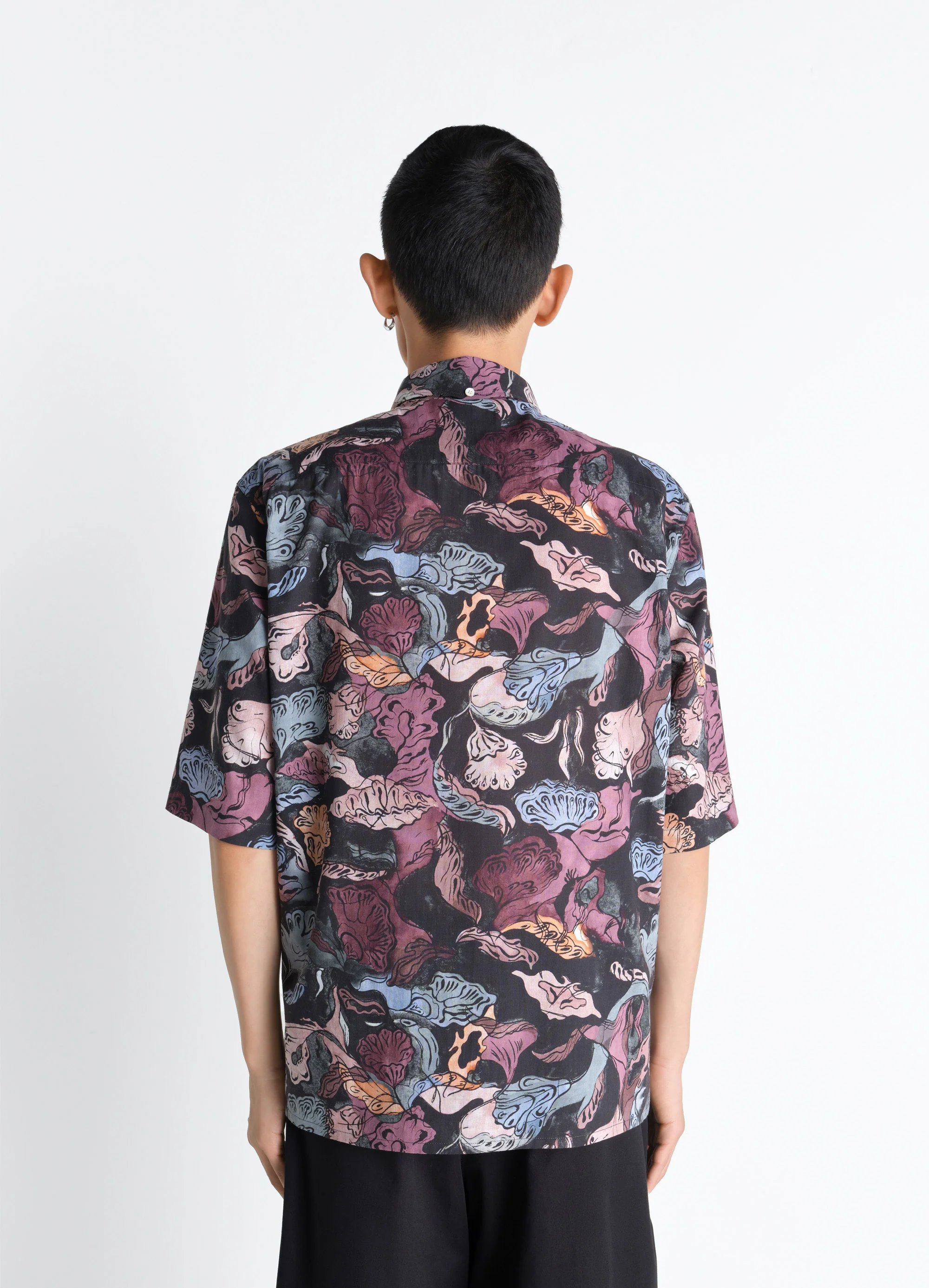 SHORT SLEEVE SHIRT IN FLORAL PRINTED COTTON - Image 5