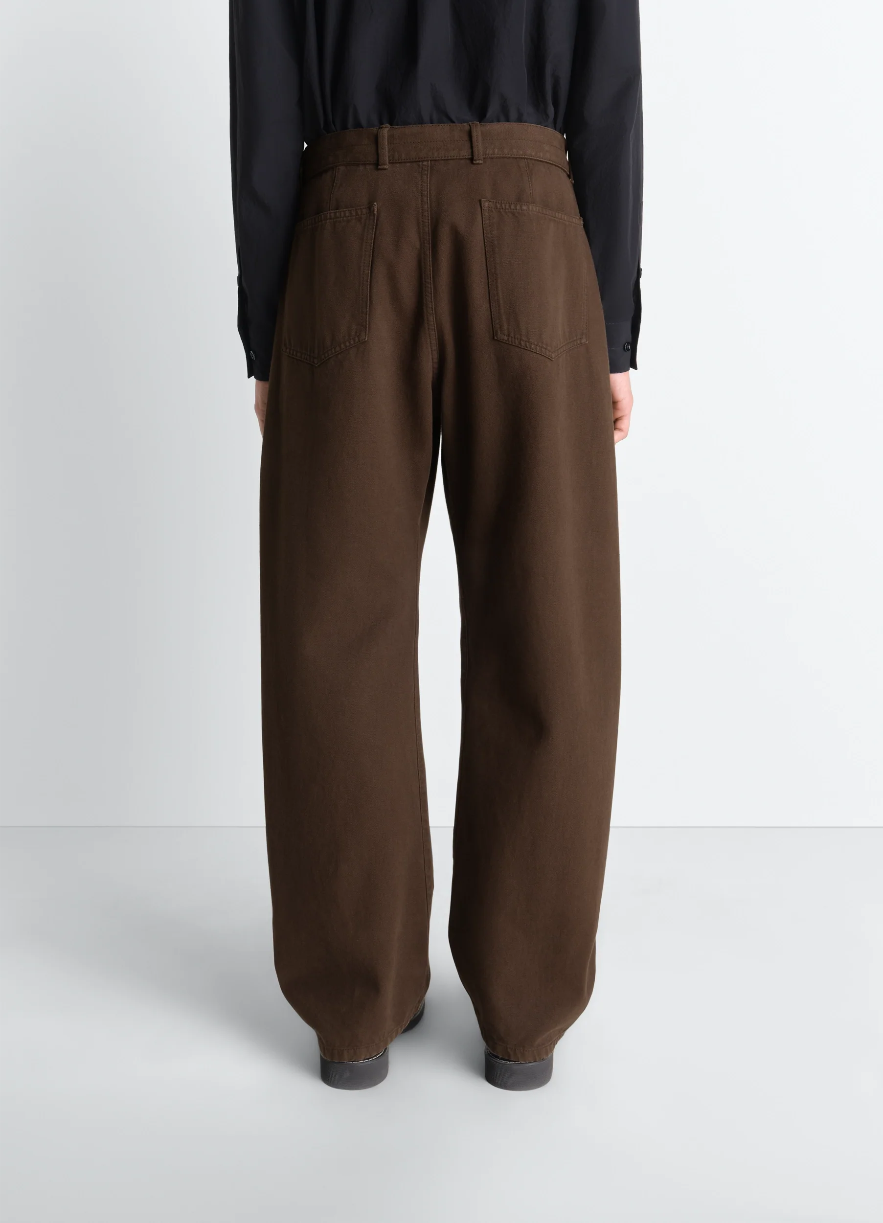 TWISTED BELTED PANTS IN DYED HEAVY BROKEN TWILL - Image 6