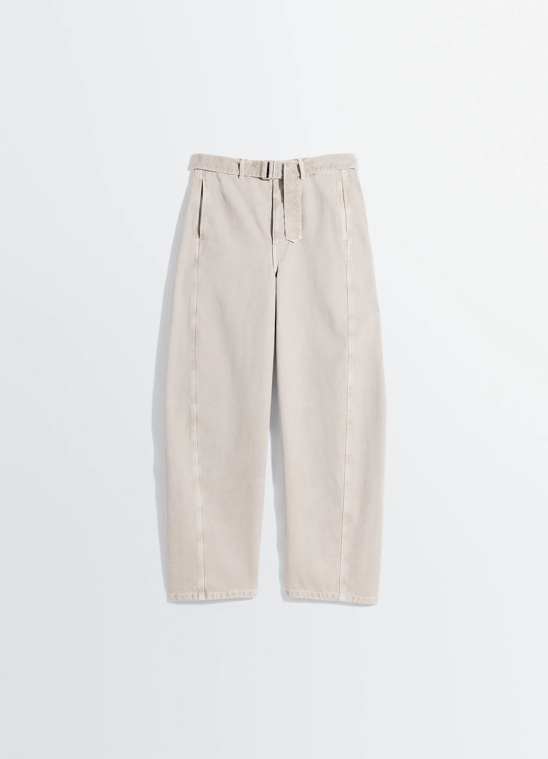TWISTED BELTED PANTS IN HEAVY BROKEN TWILL SNOW - Image 7