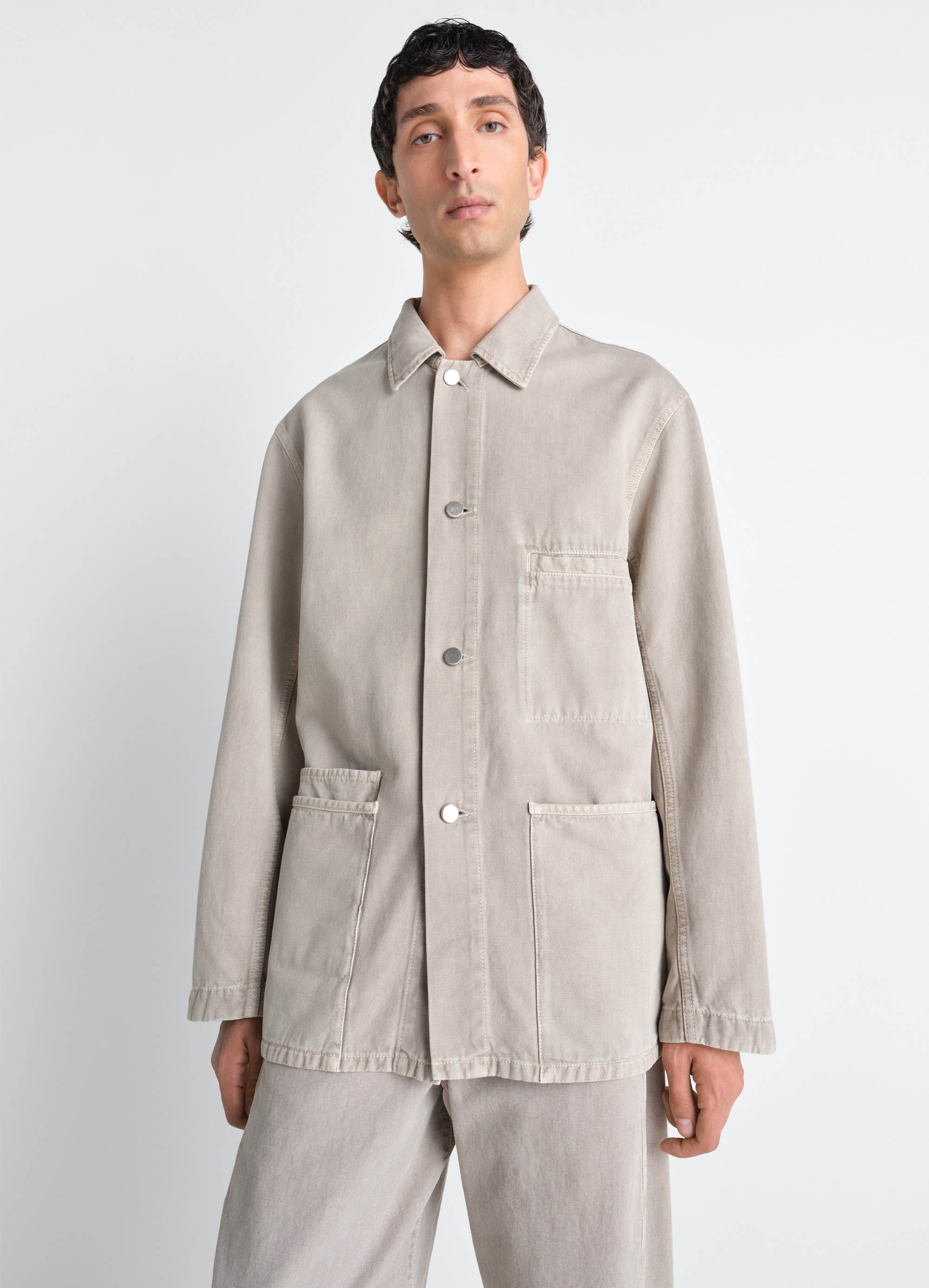 UTILITY OVERSHIRT IN SNOW BROKEN TWILL - Image 6